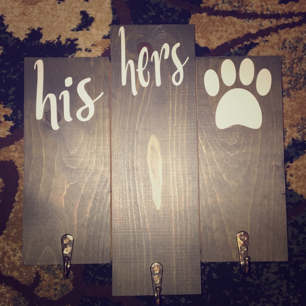 His, hers, and the dogs key/leash holder